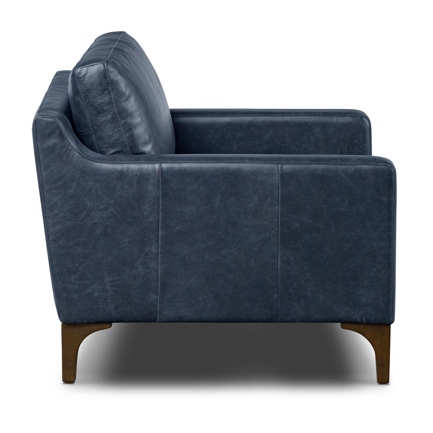 Sorrento Leather Lounge Chair | Nightfall Blue