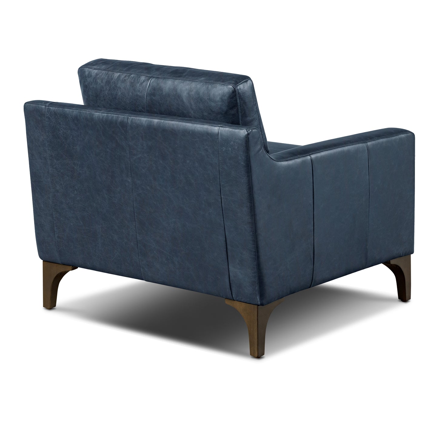 Sorrento Leather Lounge Chair | Nightfall Blue