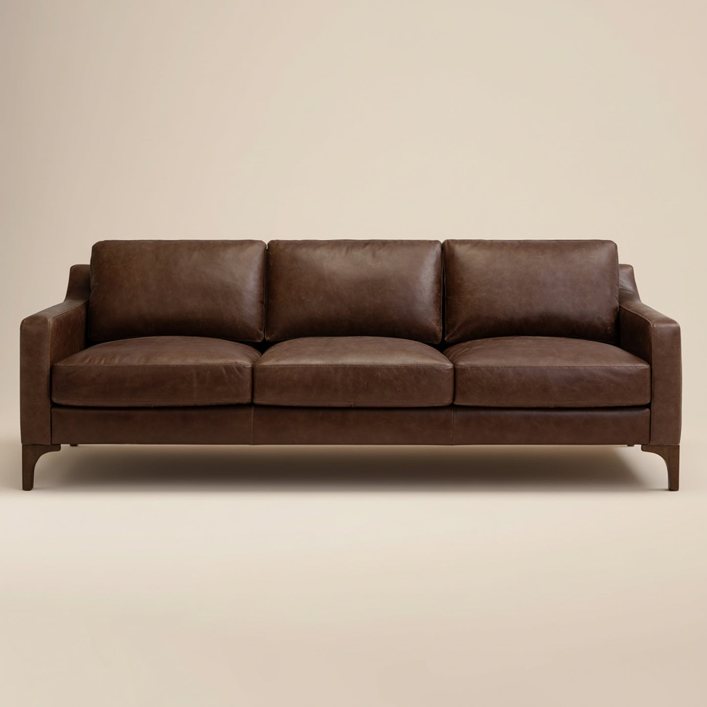 Sorrento 86" Leather Sofa | Chocolate Brown