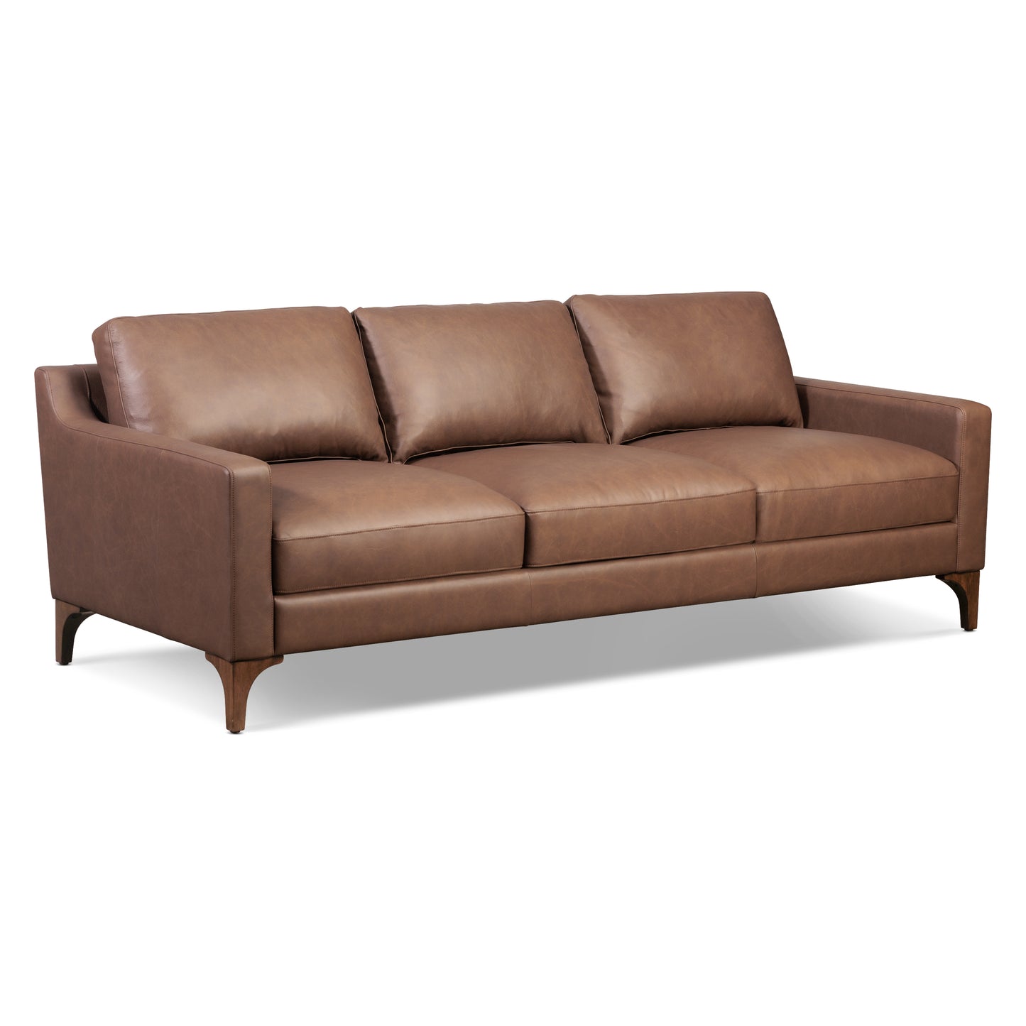 Sorrento 86" Leather Sofa | Caramel Brown