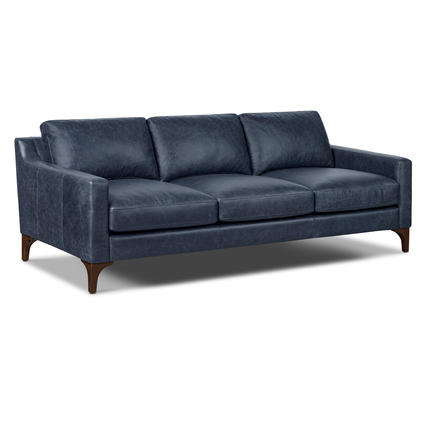 Sorrento 86" Leather Sofa | Nightfall Blue