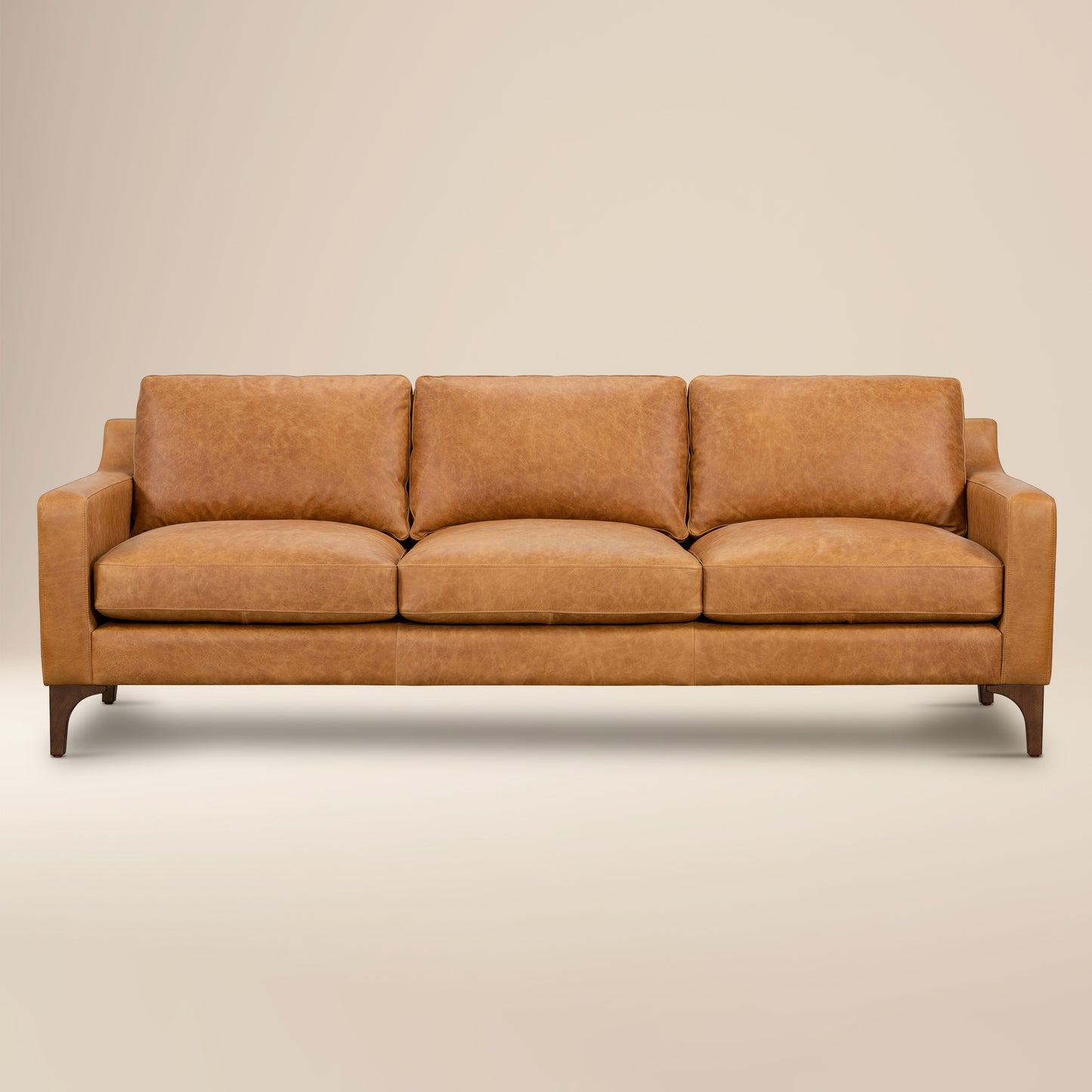 Sorrento 86" Leather Sofa | Cognac Tan