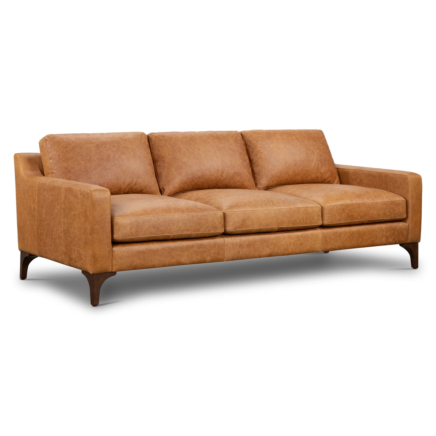 Sorrento 86" Leather Sofa | Cognac Tan