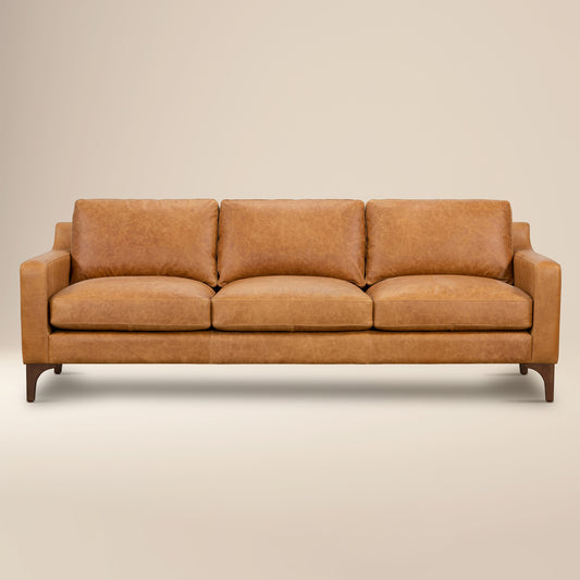 Sorrento 86" Leather Sofa | Cognac Tan