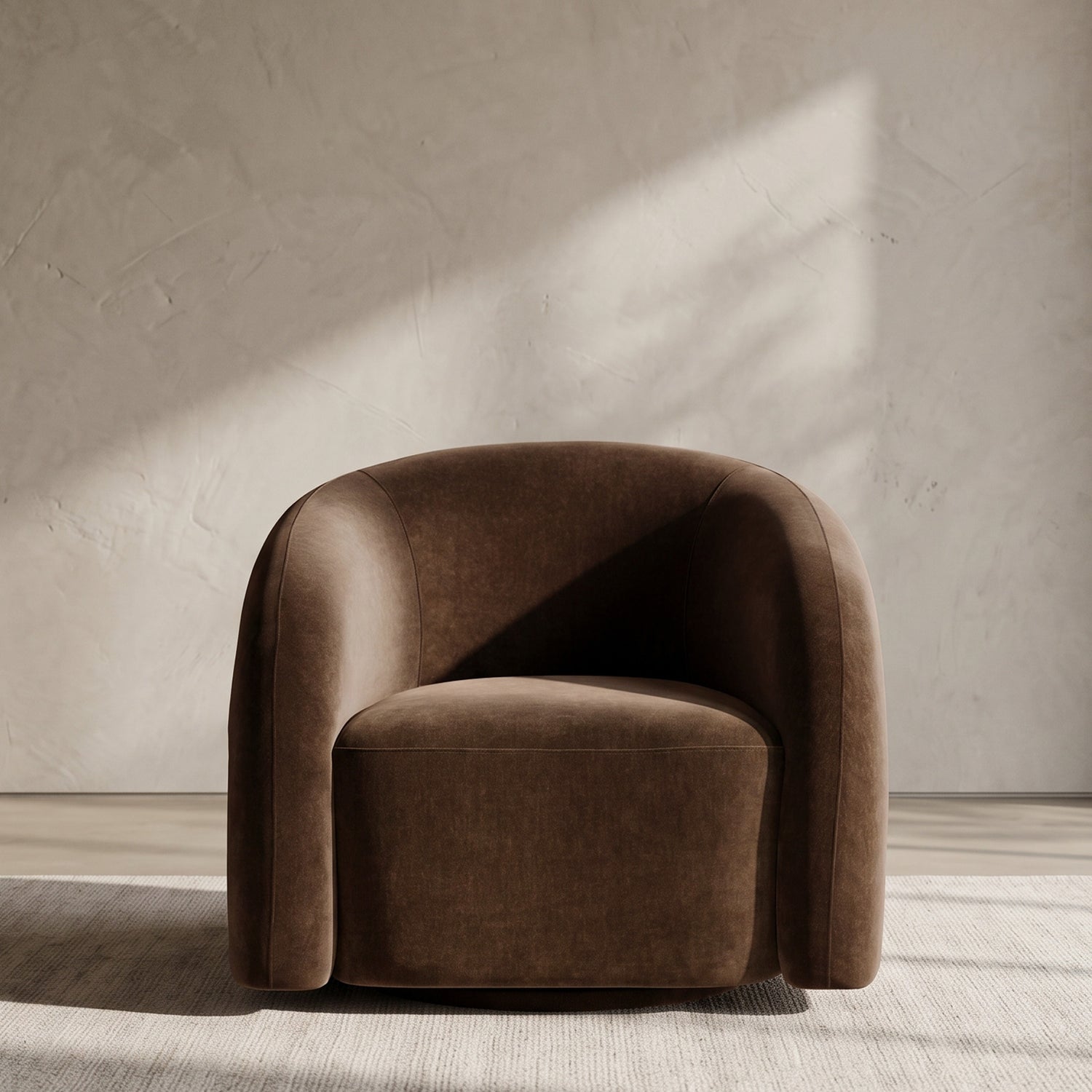 Volos Swivel Chair | Dusken Brown lifestyle_image
