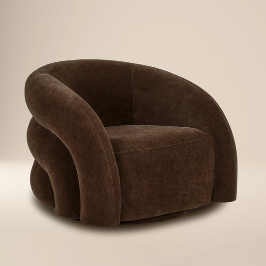 Volos Swivel Chair | Dusken Brown