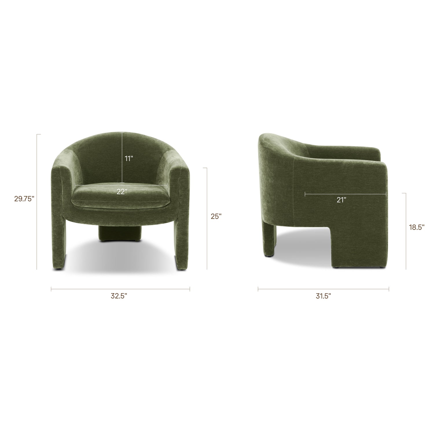 Ennis Lounge Chair | Sagano Green 