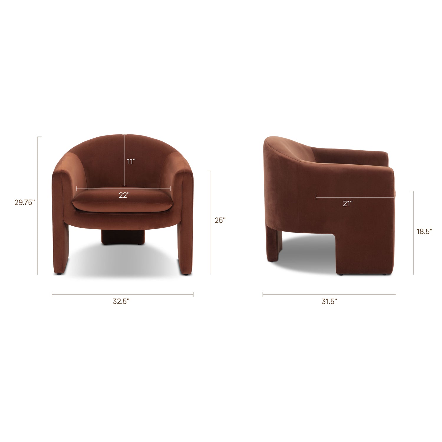 Ennis Lounge Chair | Shadow Rust 