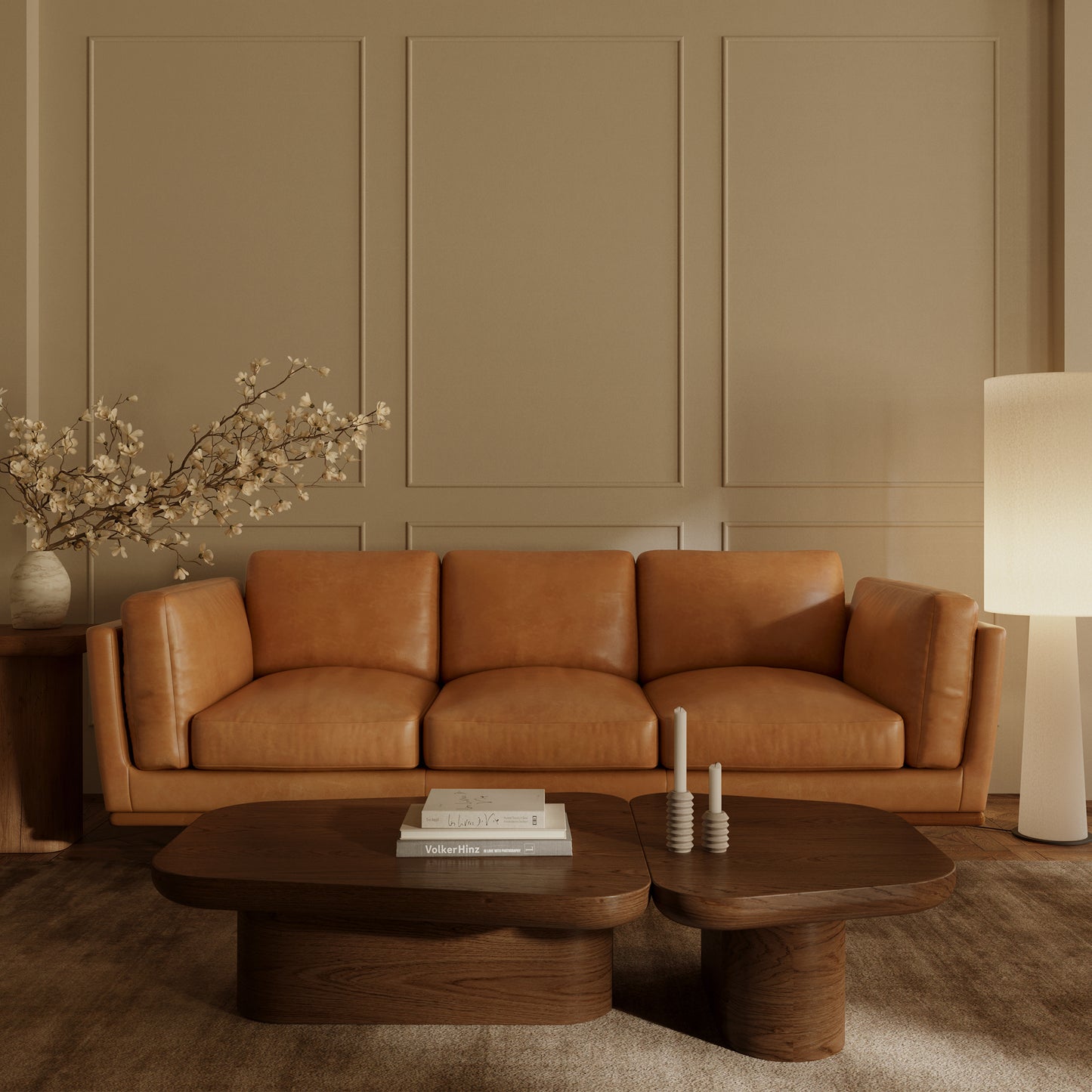 Cadiz 90" Leather Sofa | Saddle Tan