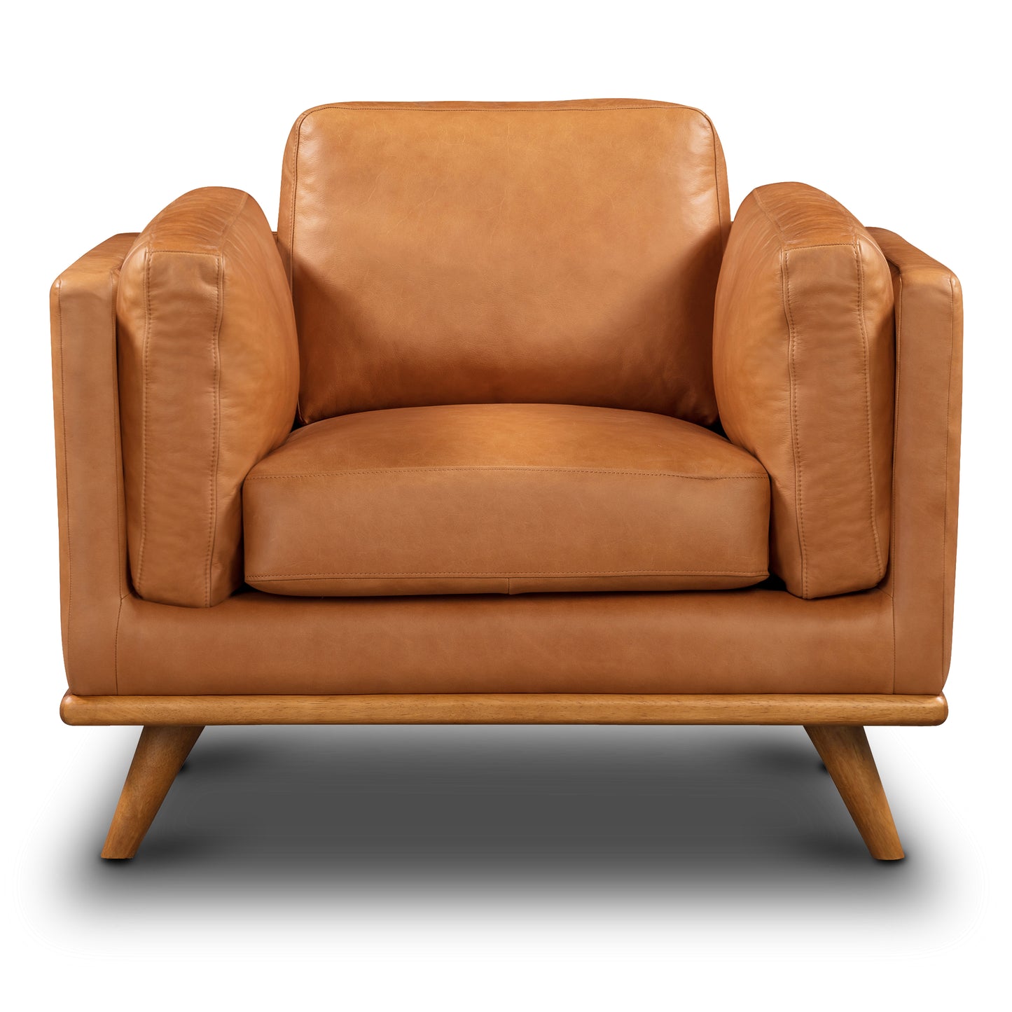 Cadiz Leather Lounge Chair | Saddle Tan