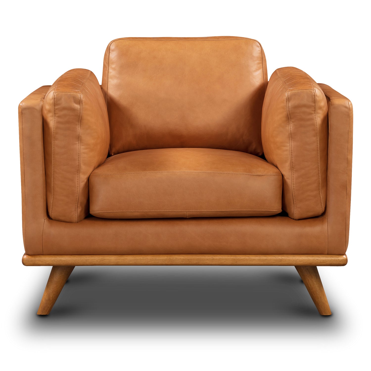Cadiz Leather Lounge Chair | Saddle Tan 