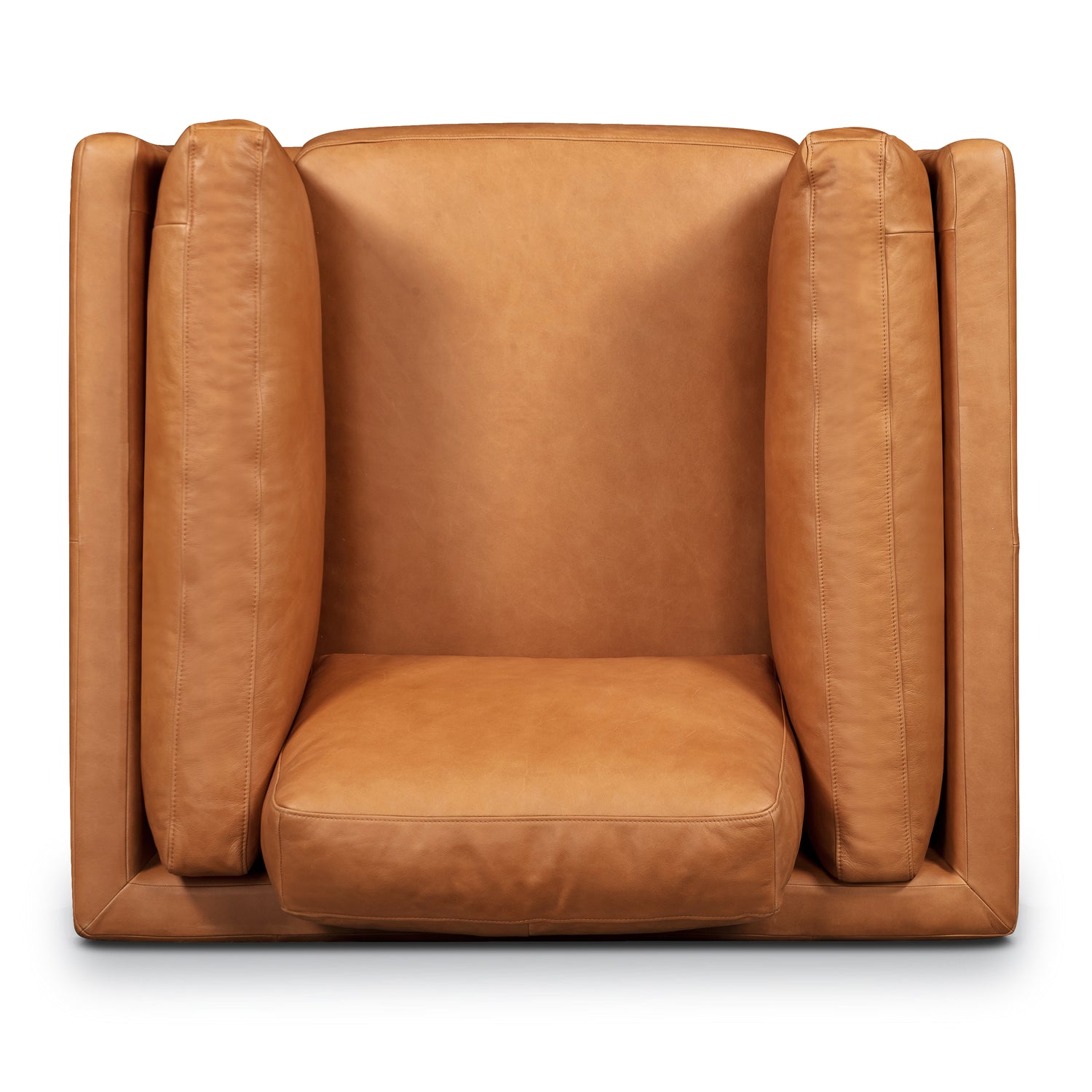 Cadiz Leather Lounge Chair | Saddle Tan 