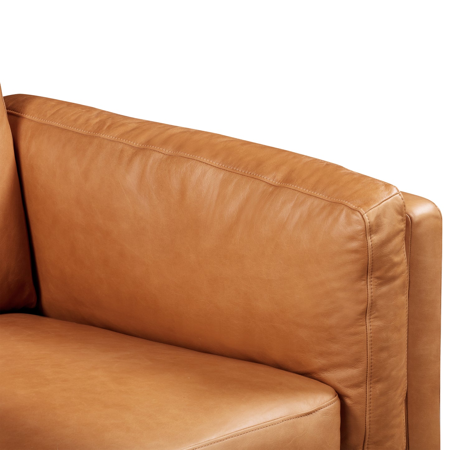 Cadiz Leather Lounge Chair | Saddle Tan
