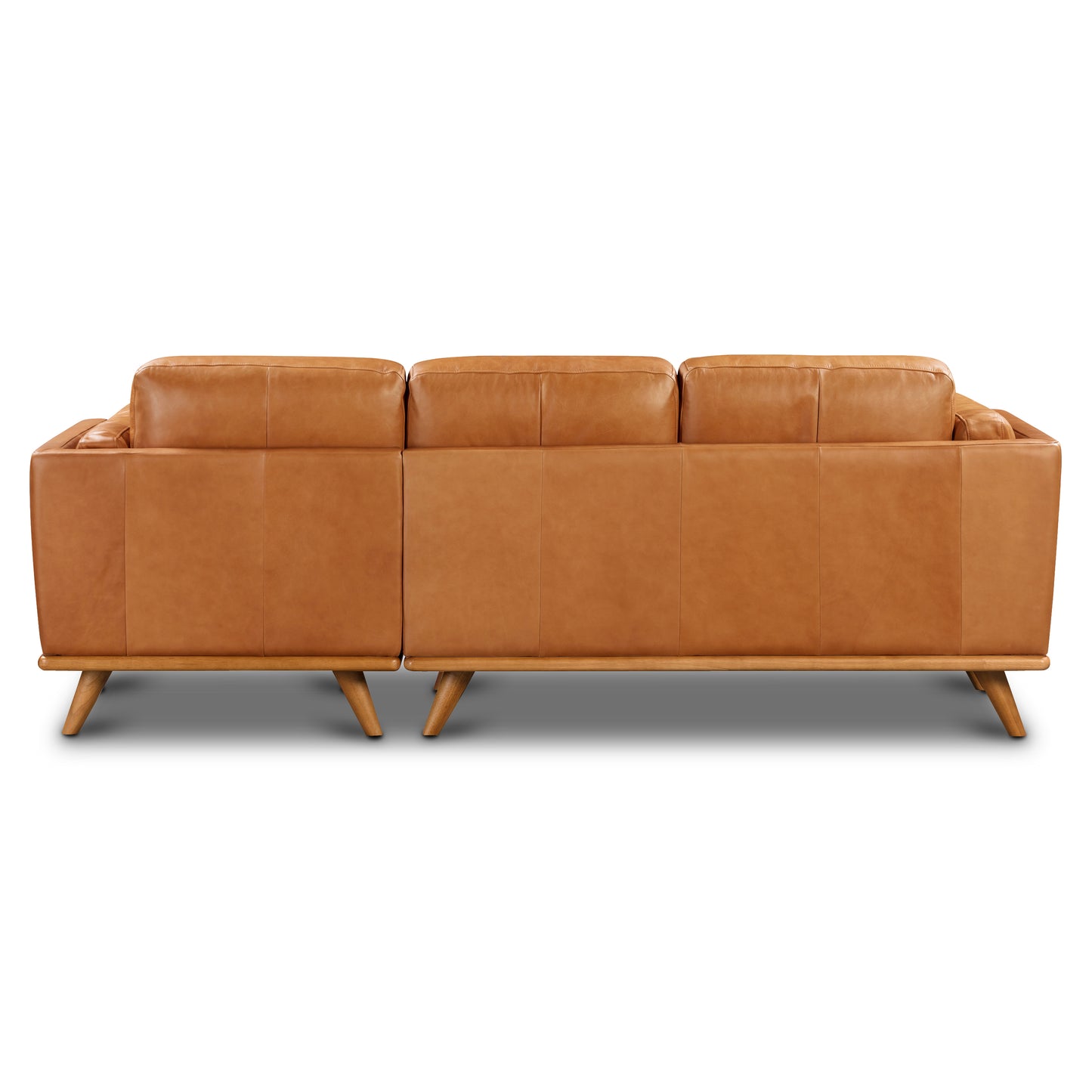 Cadiz 90" Leather Right-Facing Sectional Sofa | Saddle Tan
