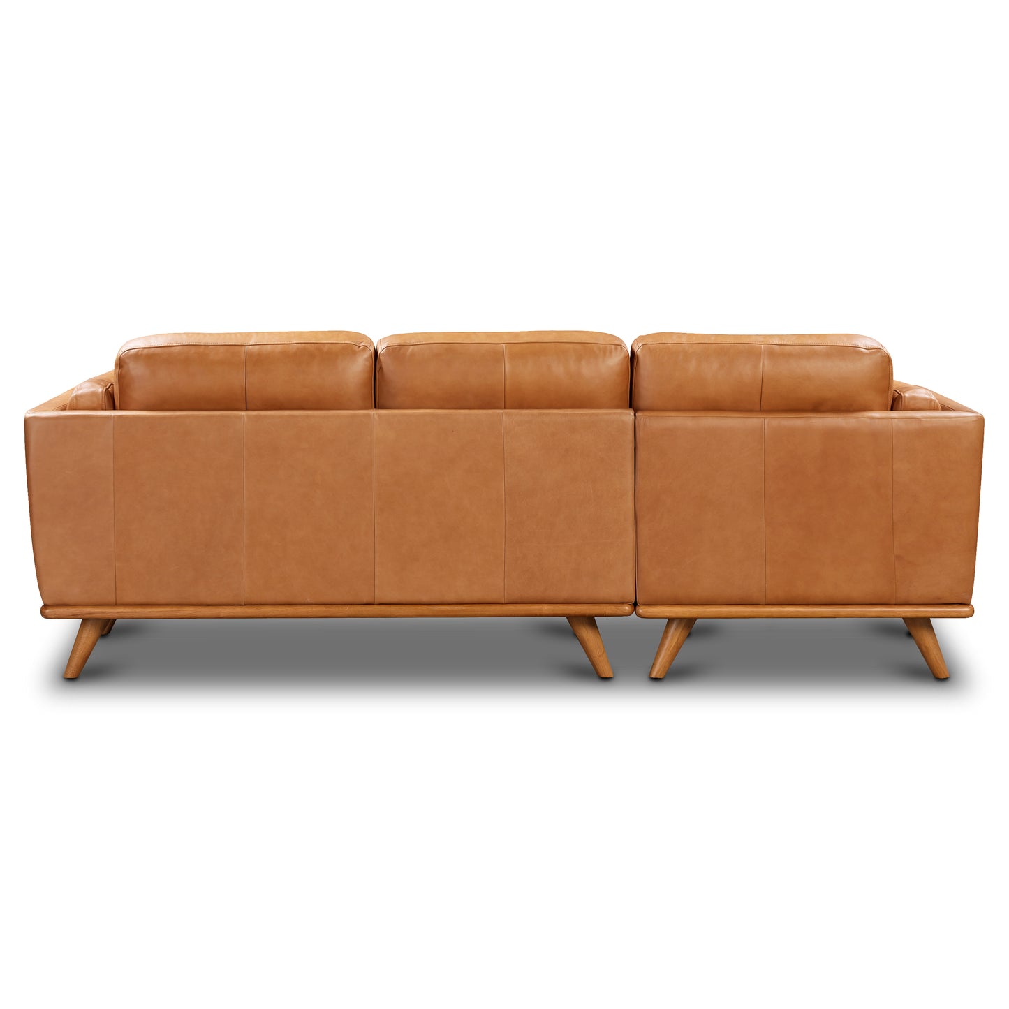 Cadiz 90" Leather Left-Facing Sectional Sofa | Saddle Tan