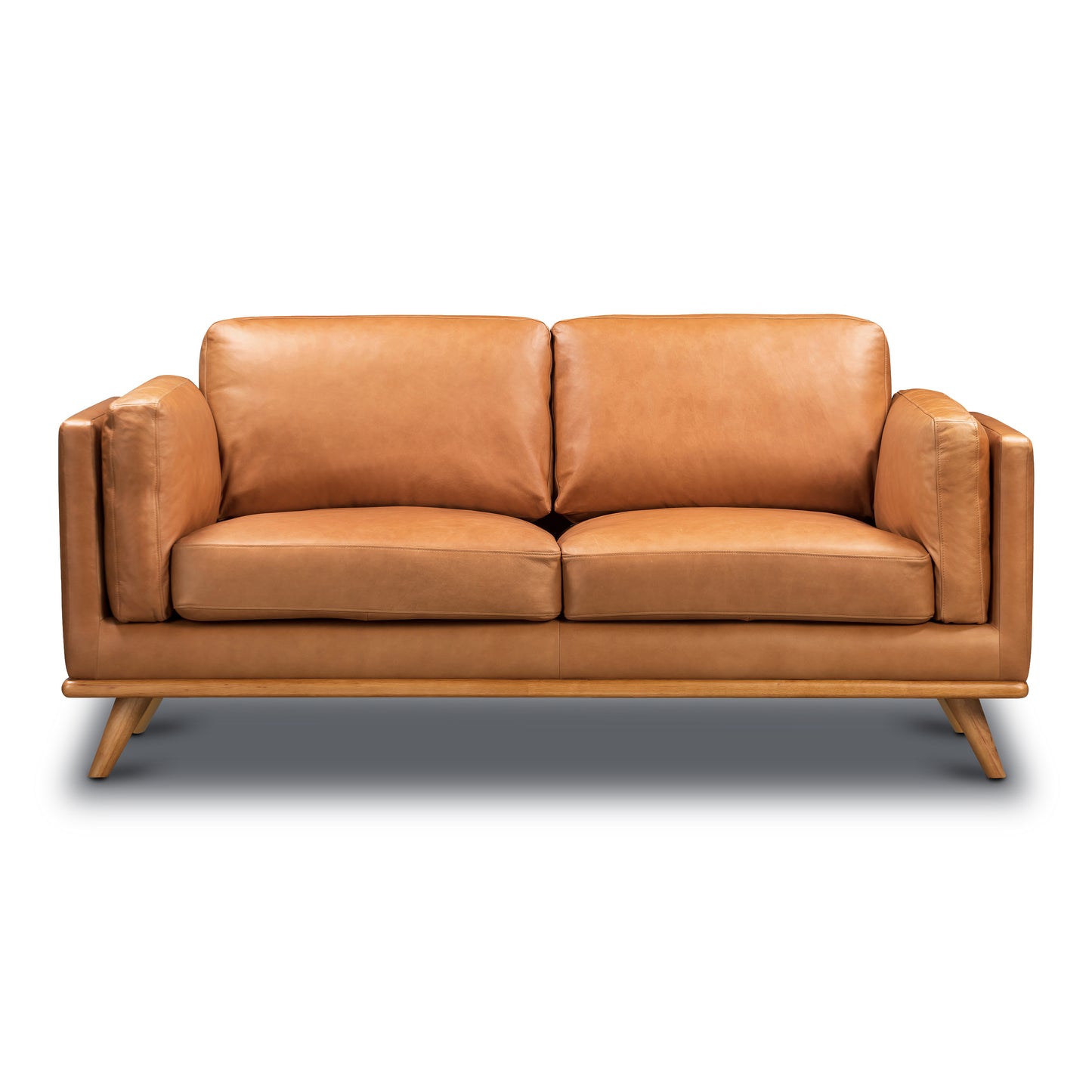Cadiz 75" Leather Apartment Sofa | Saddle Tan