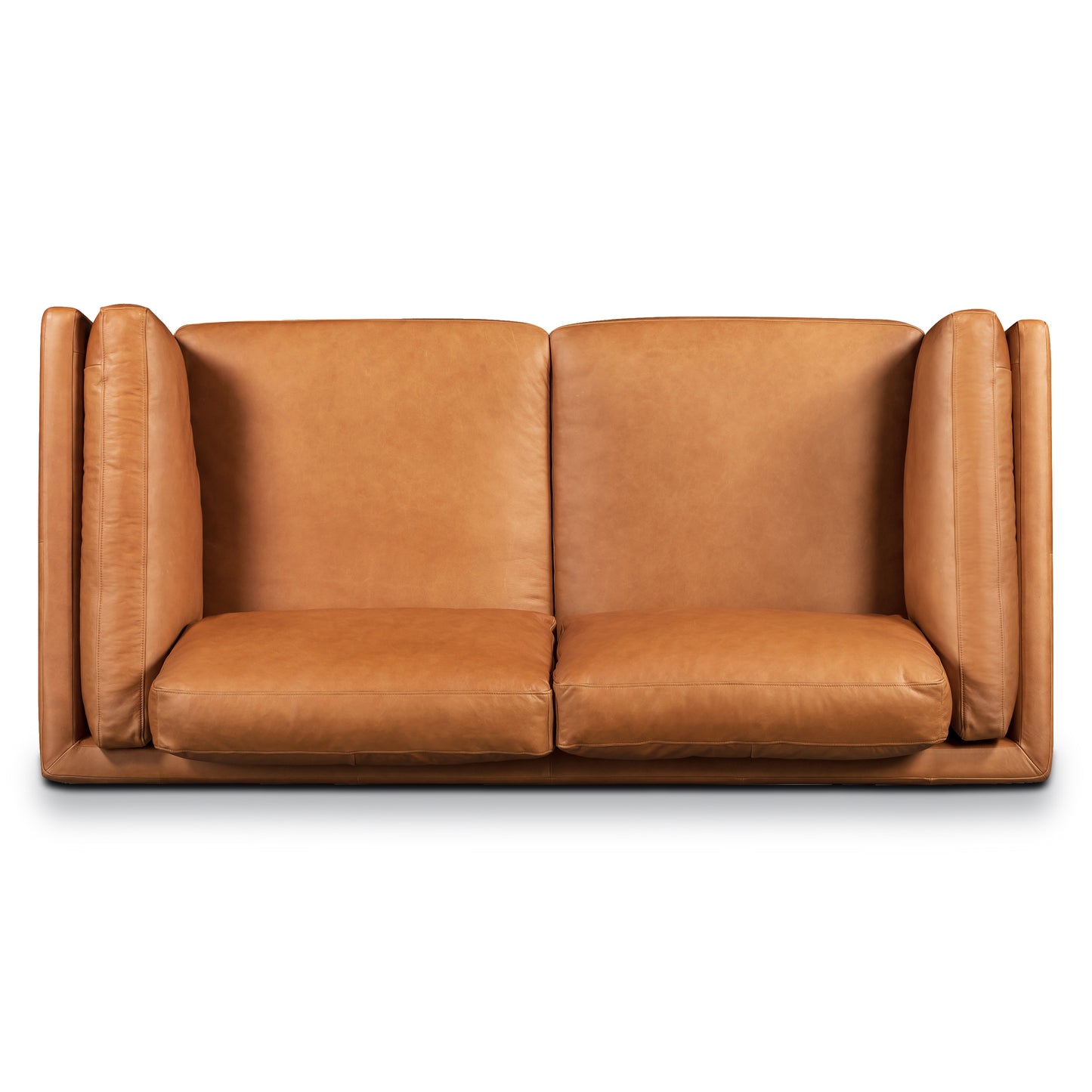 Cadiz 75" Leather Apartment Sofa | Saddle Tan