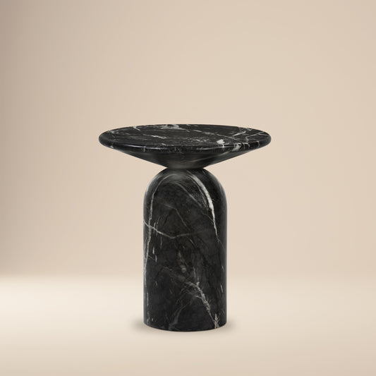 Wels End Table | Black Marble