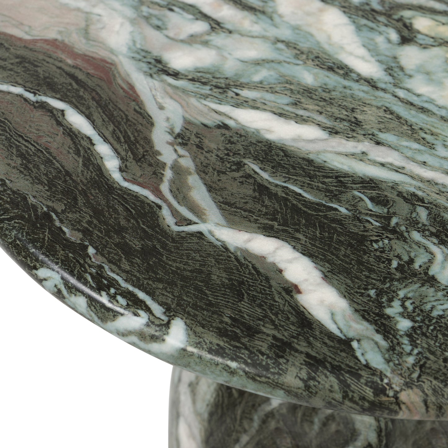 Wels End Table | Green Marble