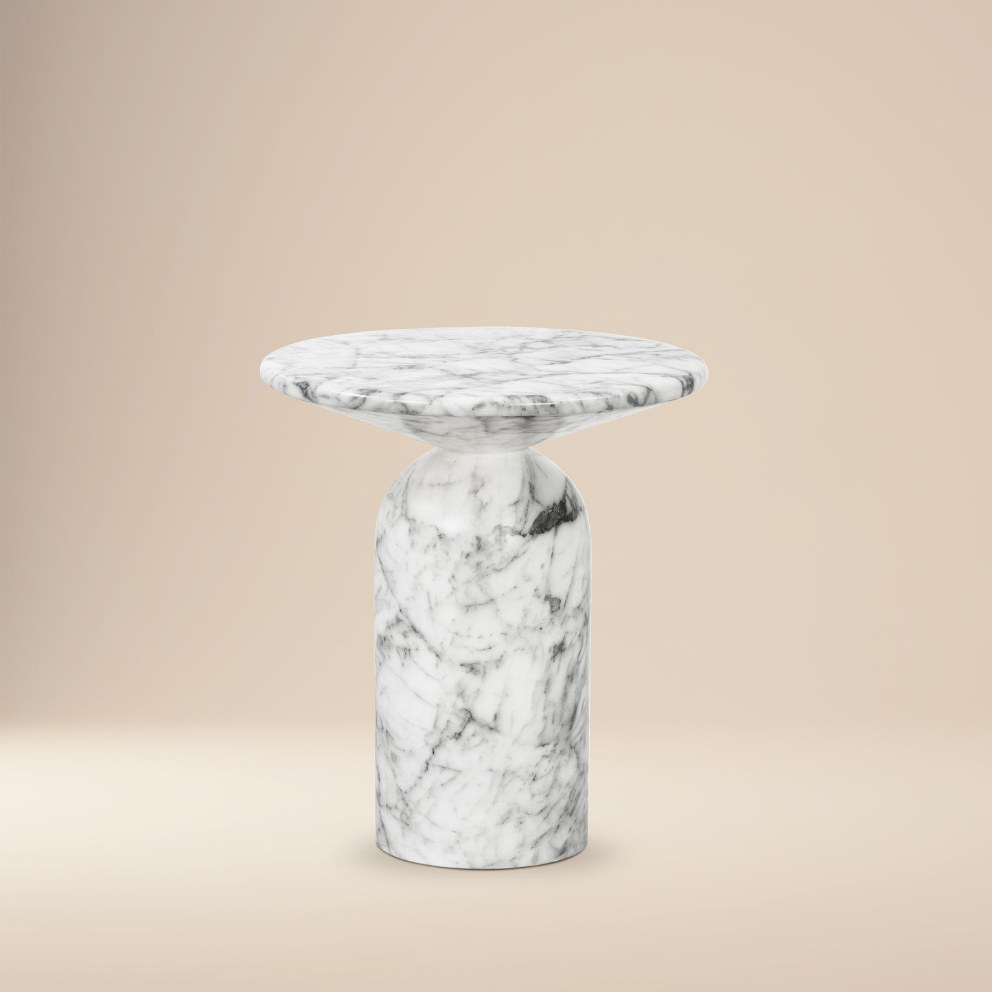 Wels End Table | White Marble