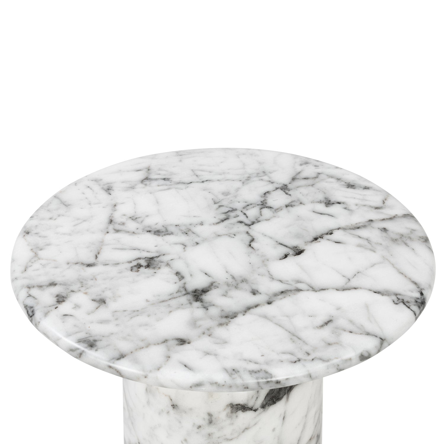 Wels End Table | White Marble 