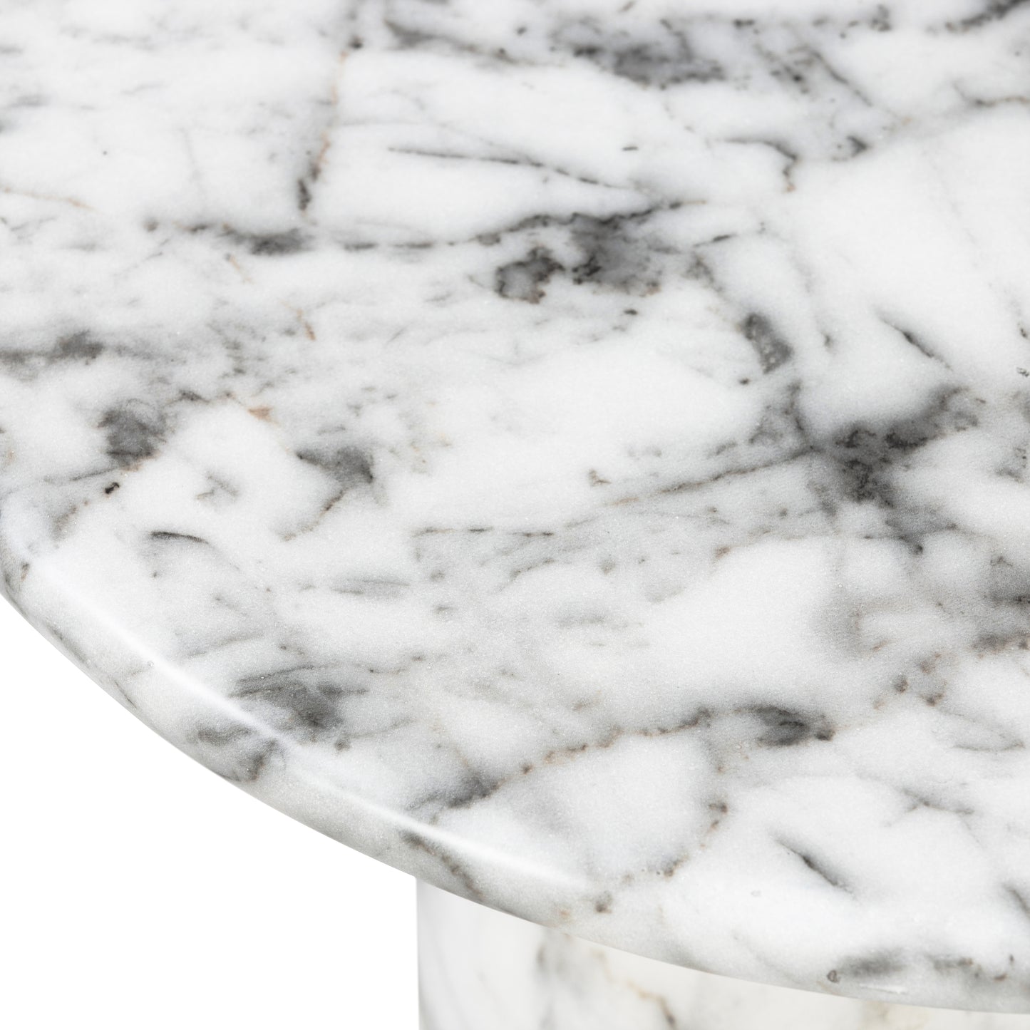 Wels End Table | White Marble