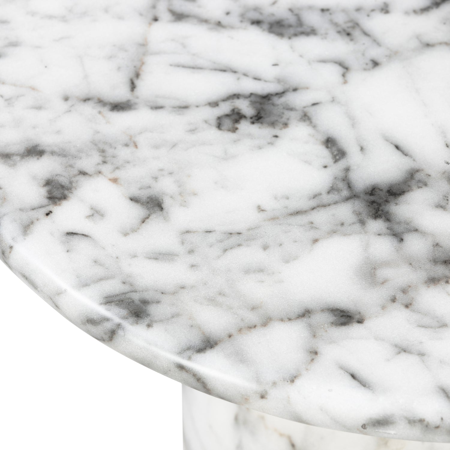 Wels End Table | White Marble 