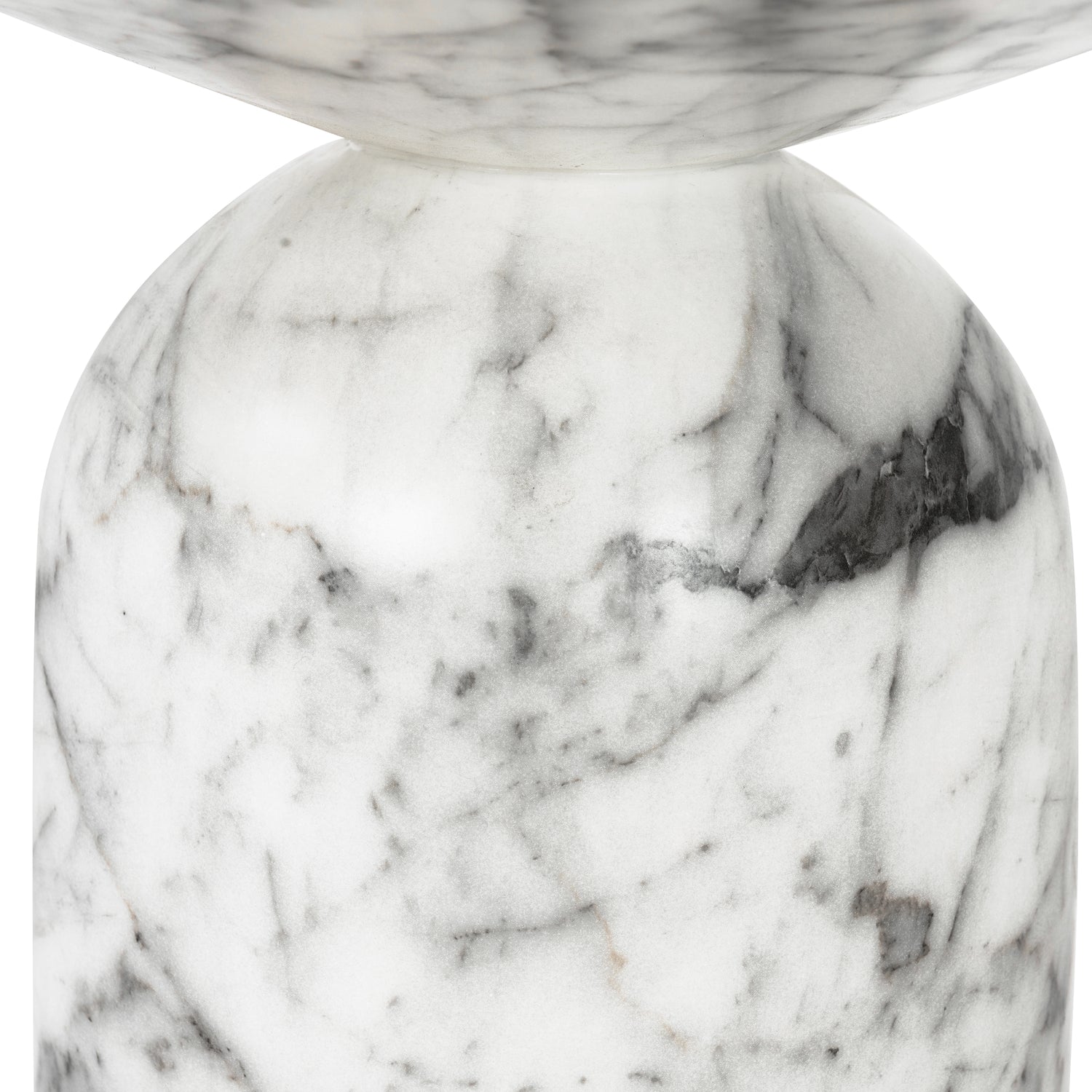 Wels End Table | White Marble 