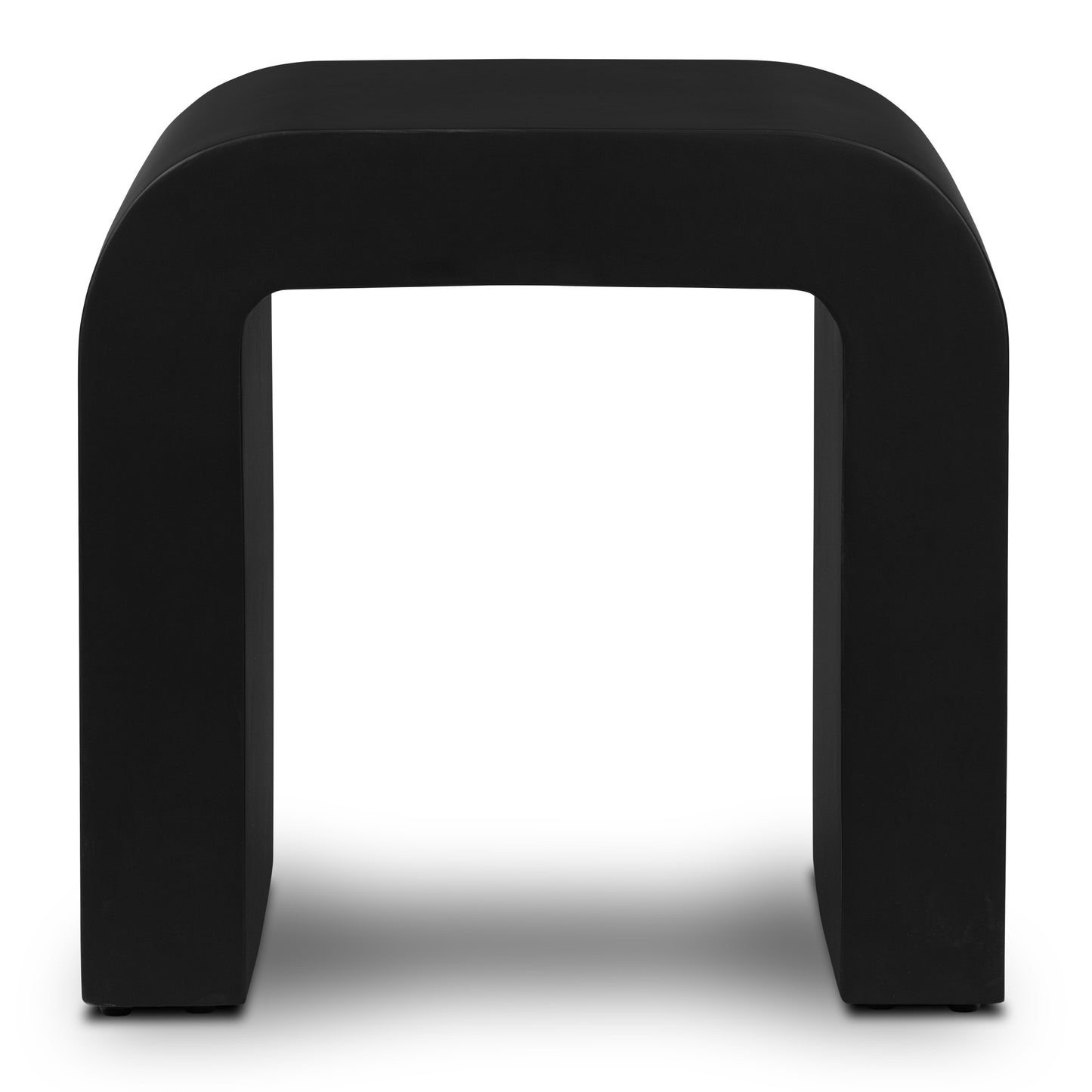 Naples Horseshoe Side Table | Black Concrete