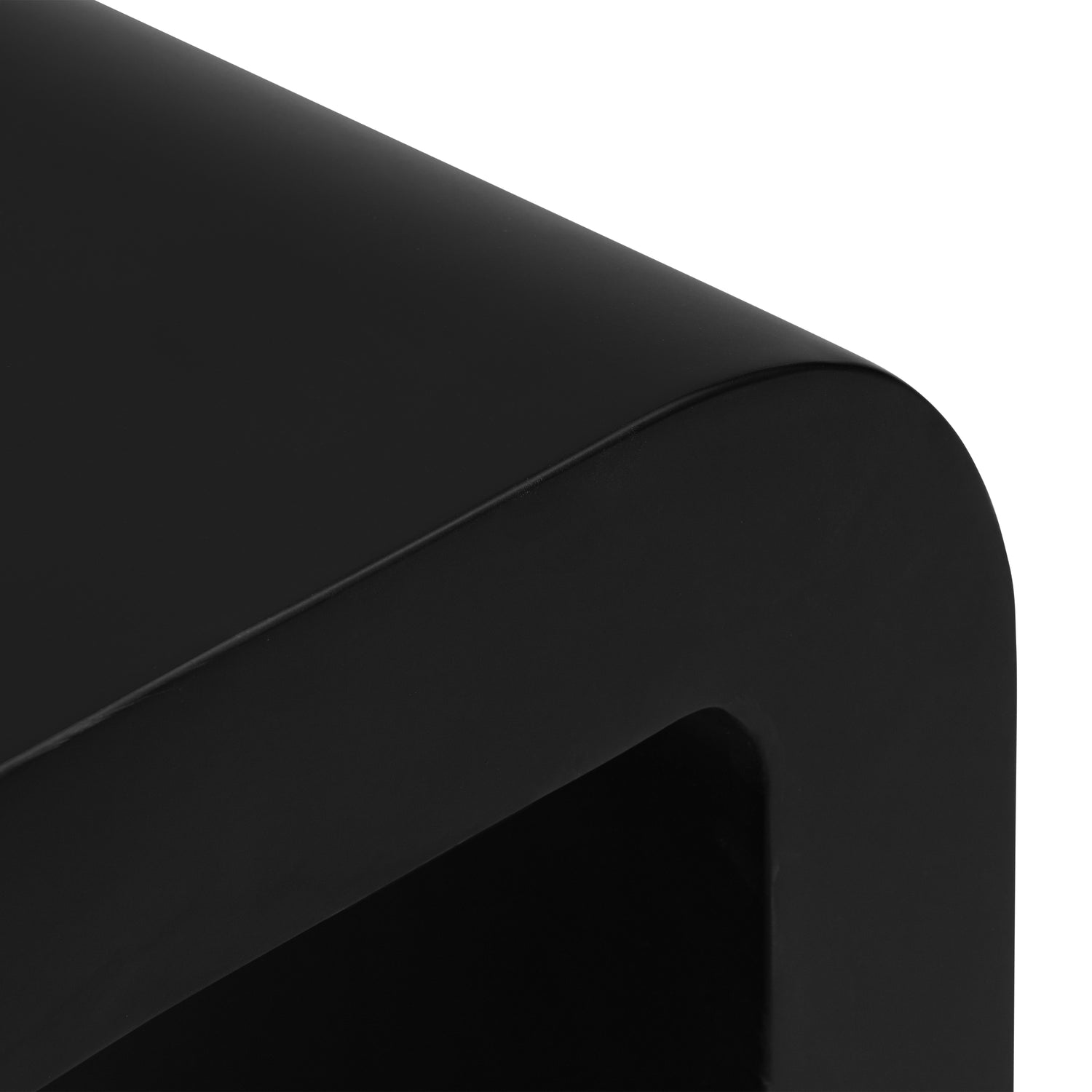 Naples Horseshoe Side Table | Black Concrete 
