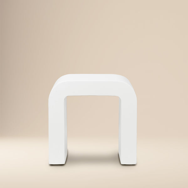 Naples Horseshoe Side Table | Ivory Concrete