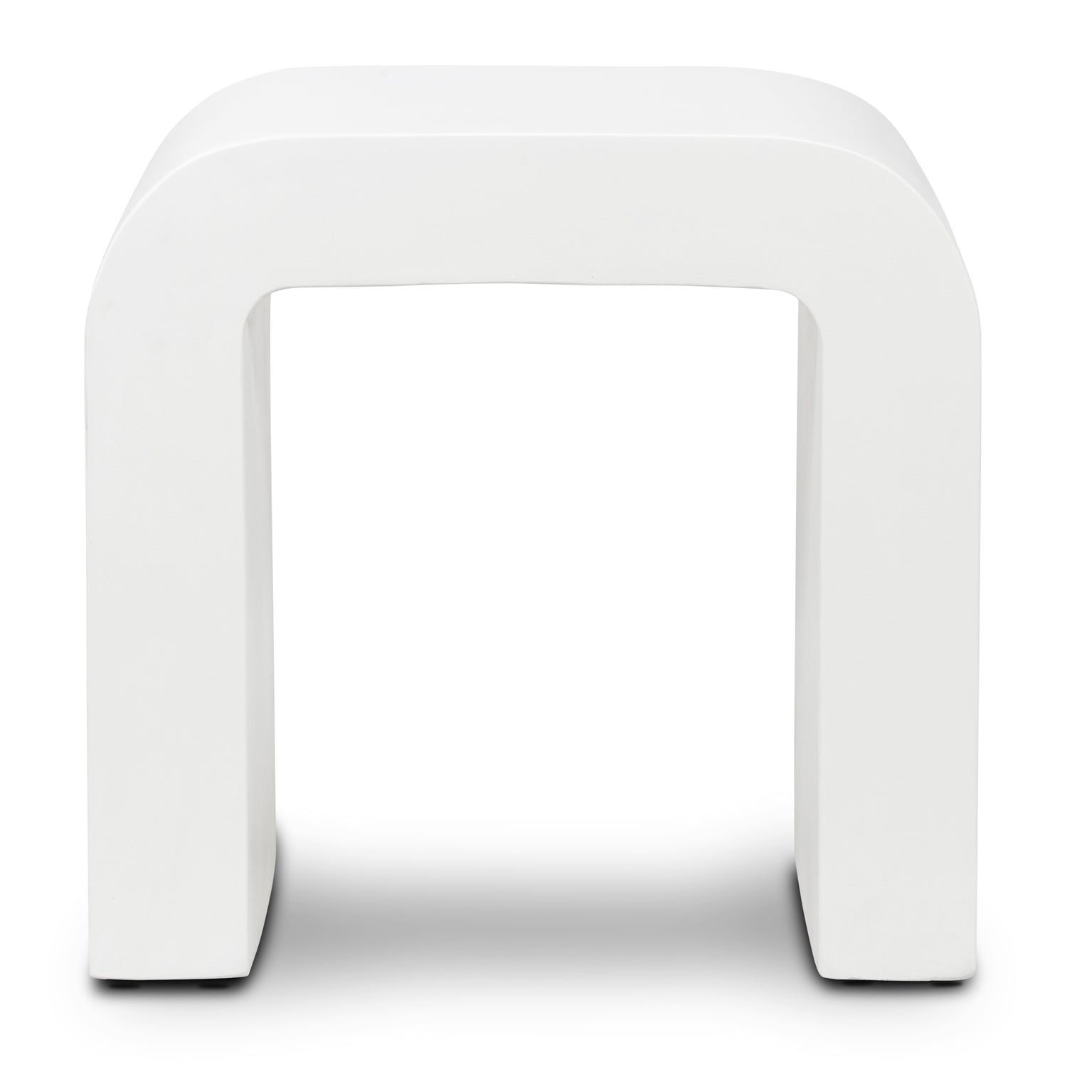 Naples Horseshoe Side Table | Ivory Concrete 