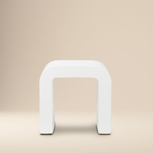 Naples Horseshoe Side Table | Ivory Concrete