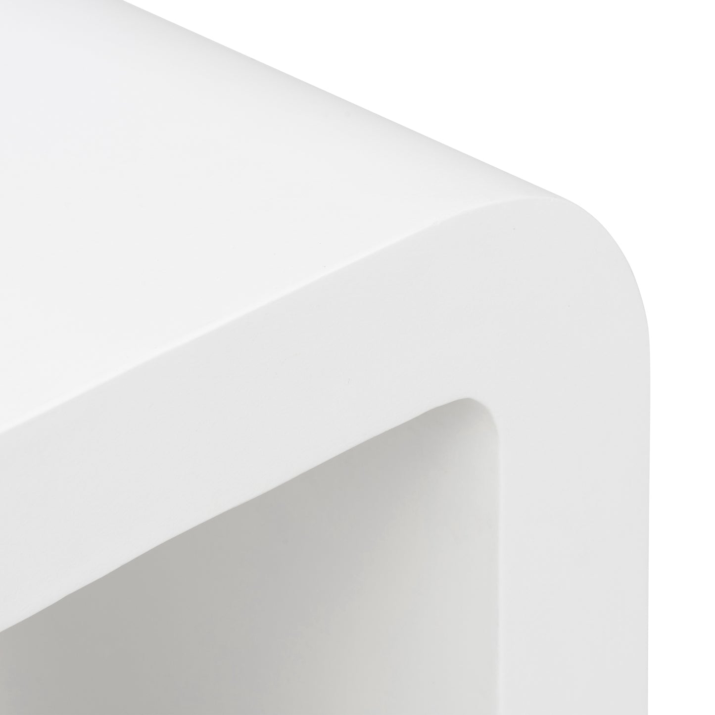 Naples Horseshoe Side Table | Ivory Concrete