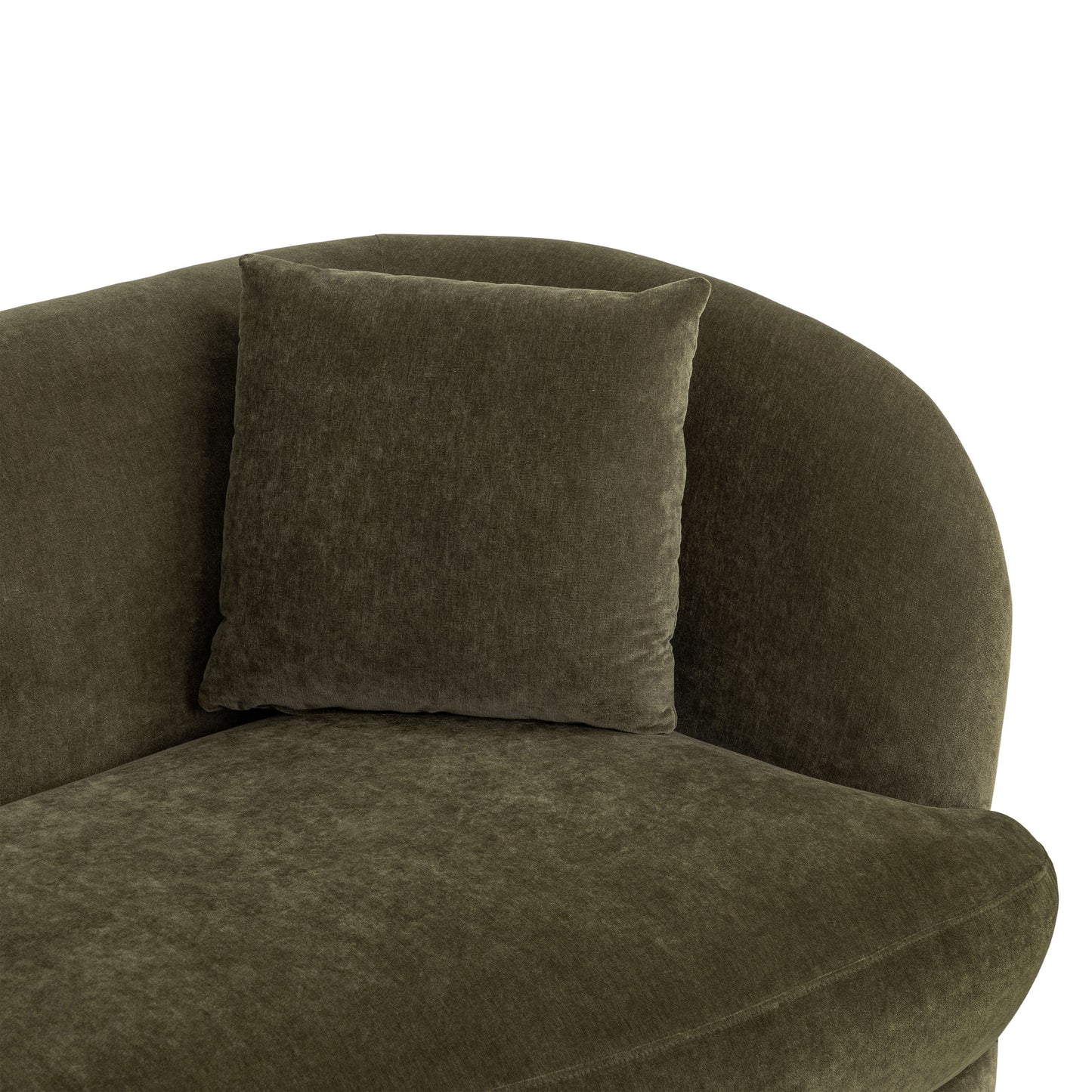 Arles 126" Left-Facing Bumper Chaise Sectional | Lume Green