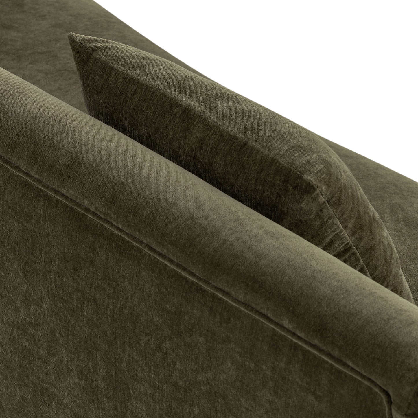 Arles 126" Left-Facing Bumper Chaise Sectional | Lume Green
