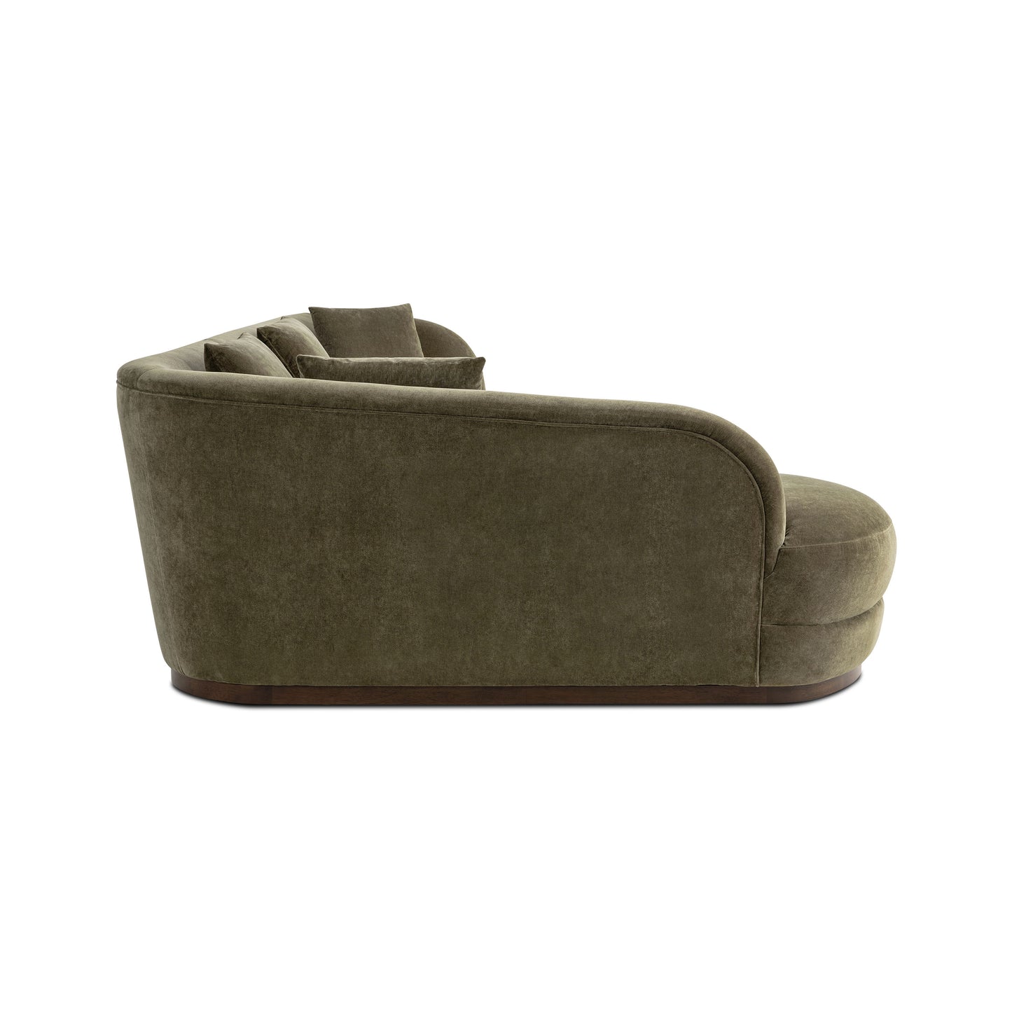 Arles 126" Left-Facing Bumper Chaise Sectional | Lume Green
