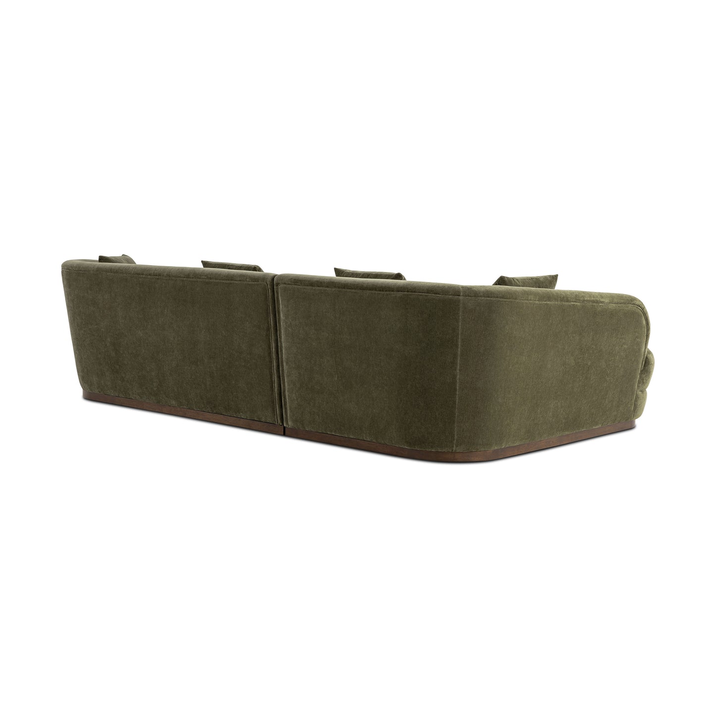 Arles 126" Left-Facing Bumper Chaise Sectional | Lume Green