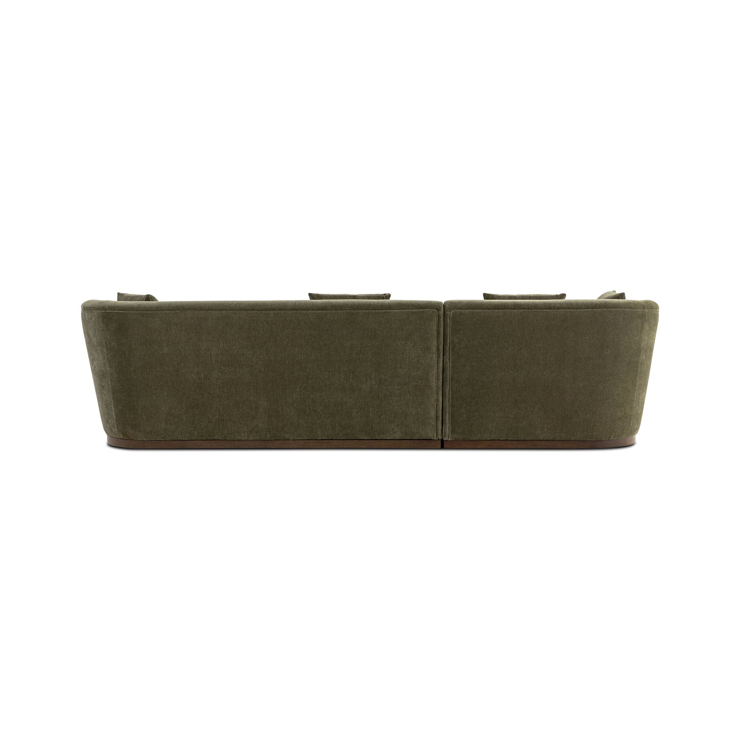 Arles 126" Left-Facing Bumper Chaise Sectional | Lume Green