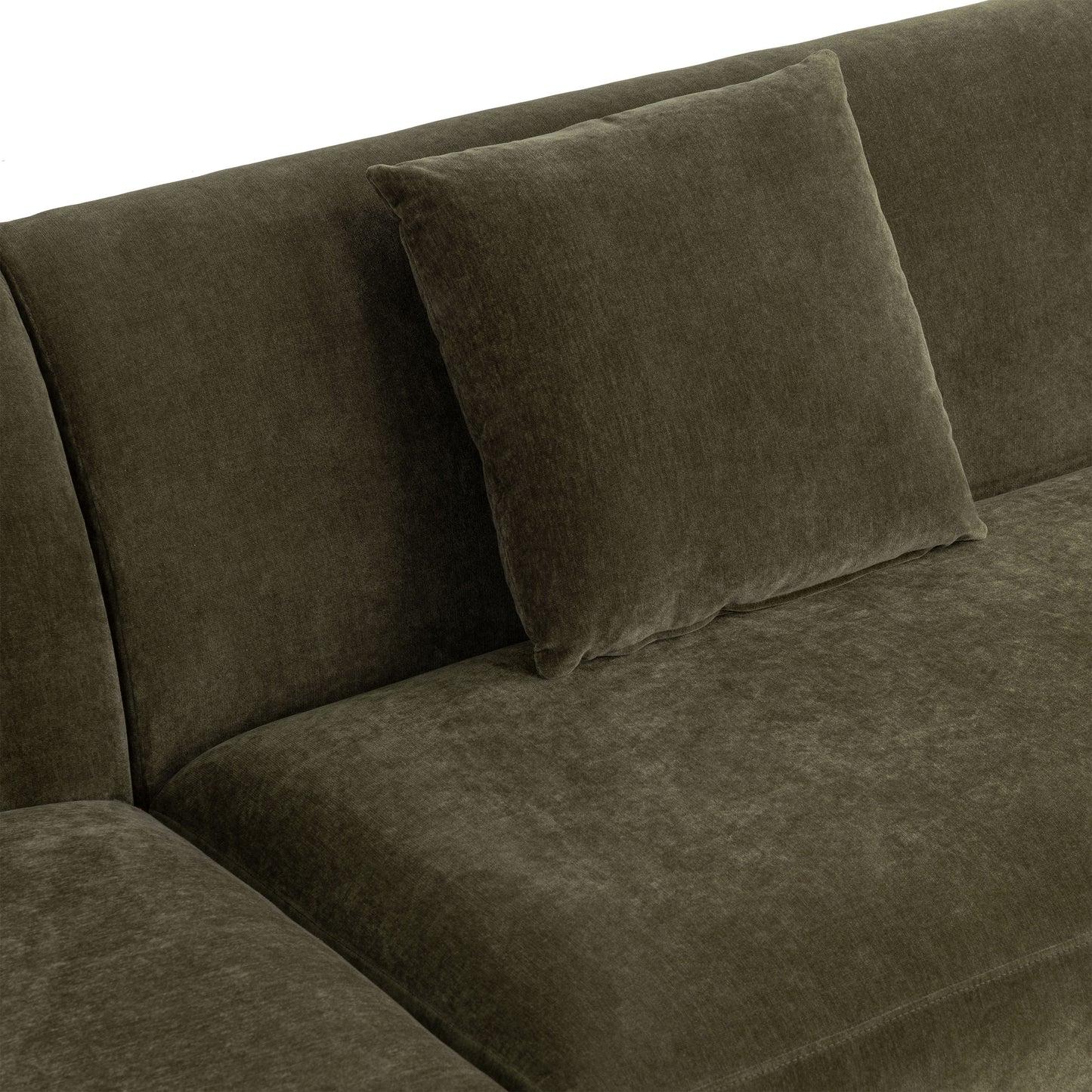 Arles 126" Left-Facing Bumper Chaise Sectional | Lume Green
