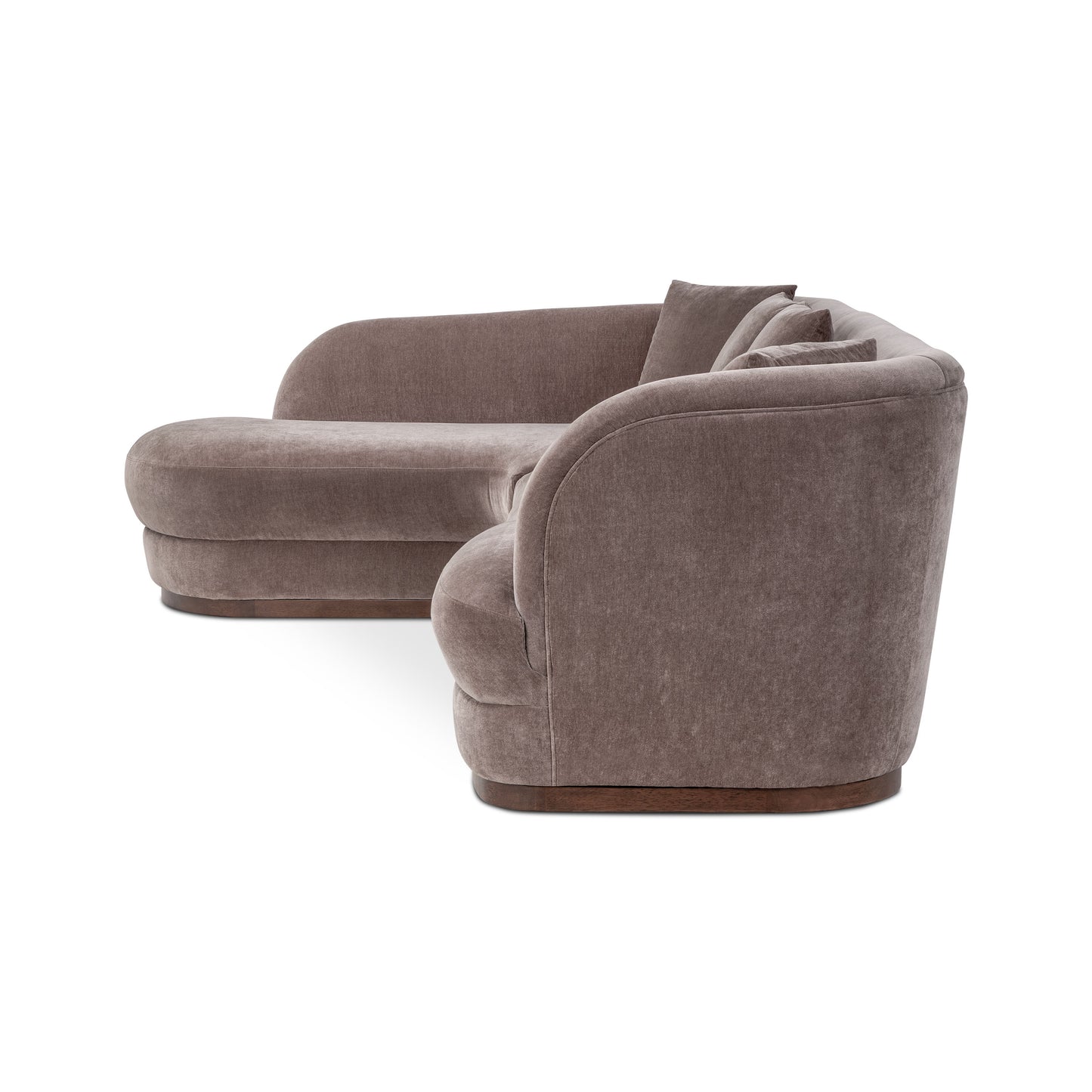 Arles 126" Left-Facing Bumper Chaise Sectional | Willow Brown