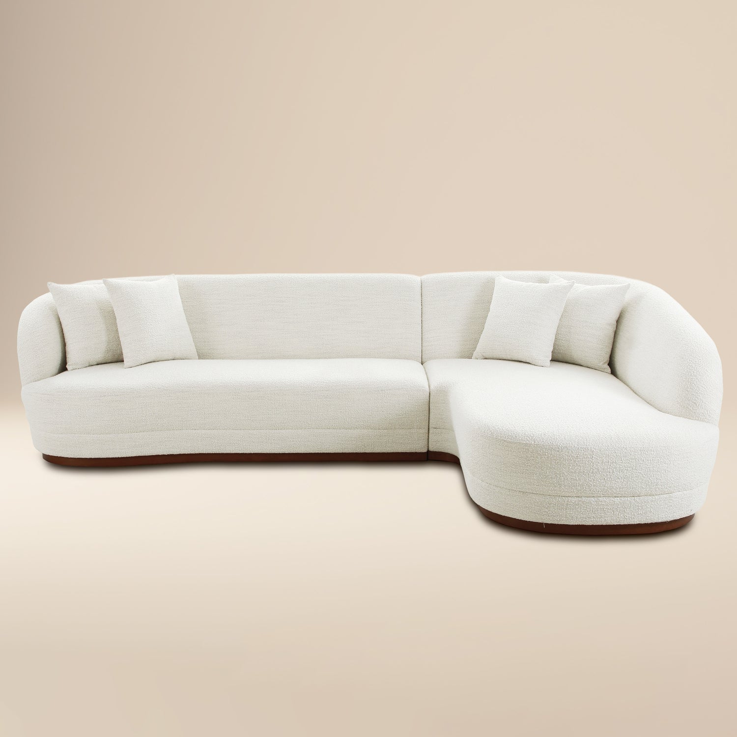 Arles Right-Facing Sectional | Cloud White 