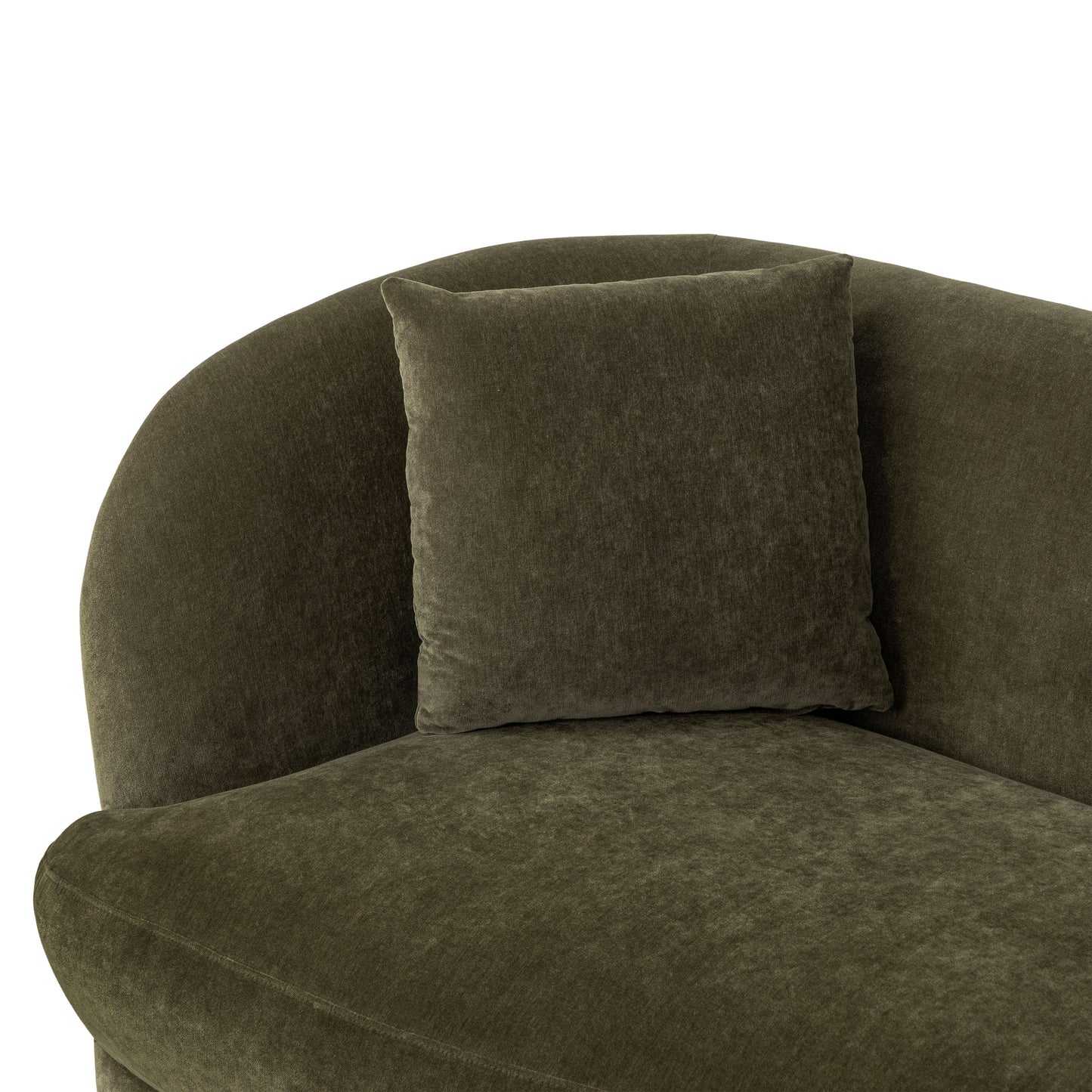 Arles 126" Right-Facing Bumper Chaise Sectional | Lume Green