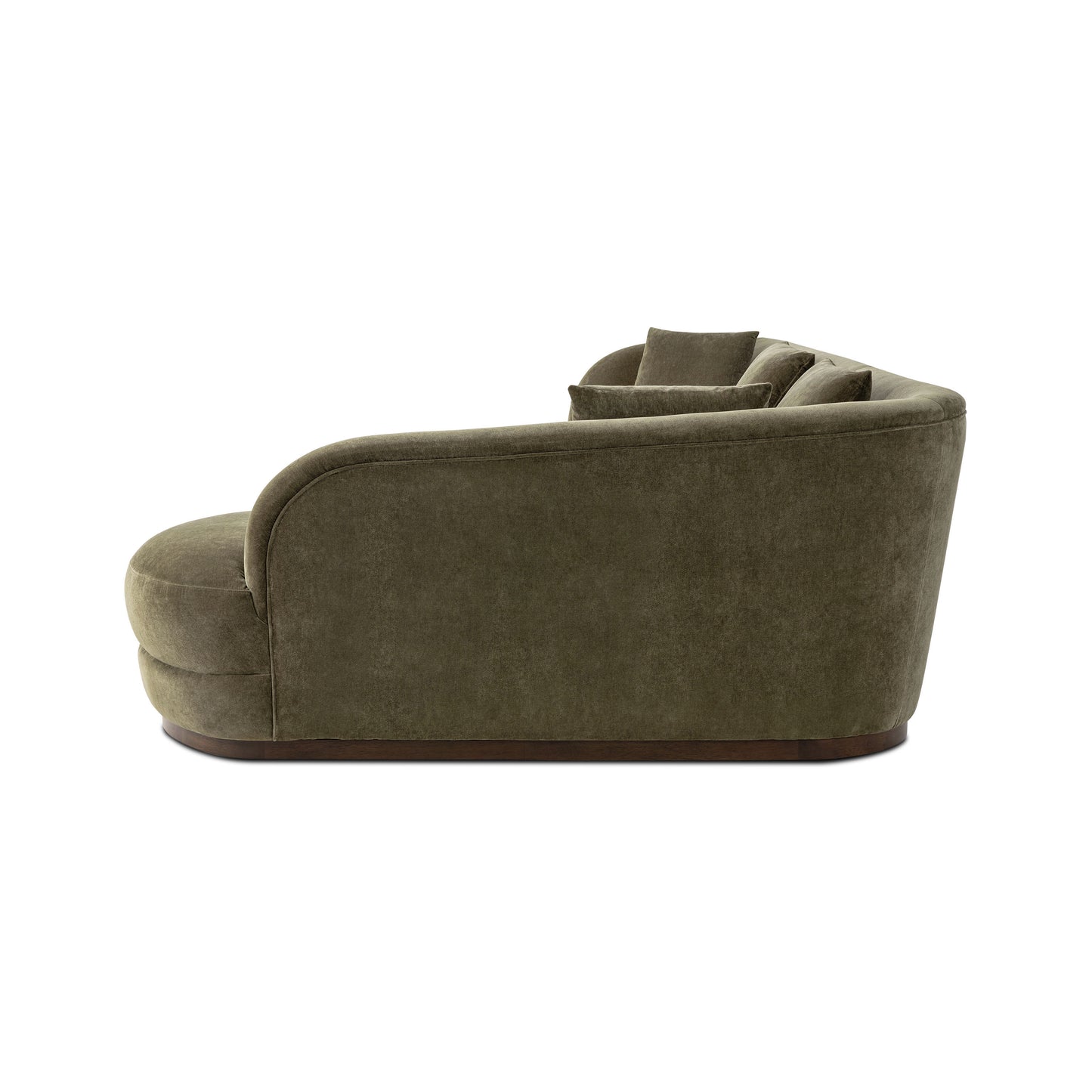 Arles 126" Right-Facing Bumper Chaise Sectional | Lume Green