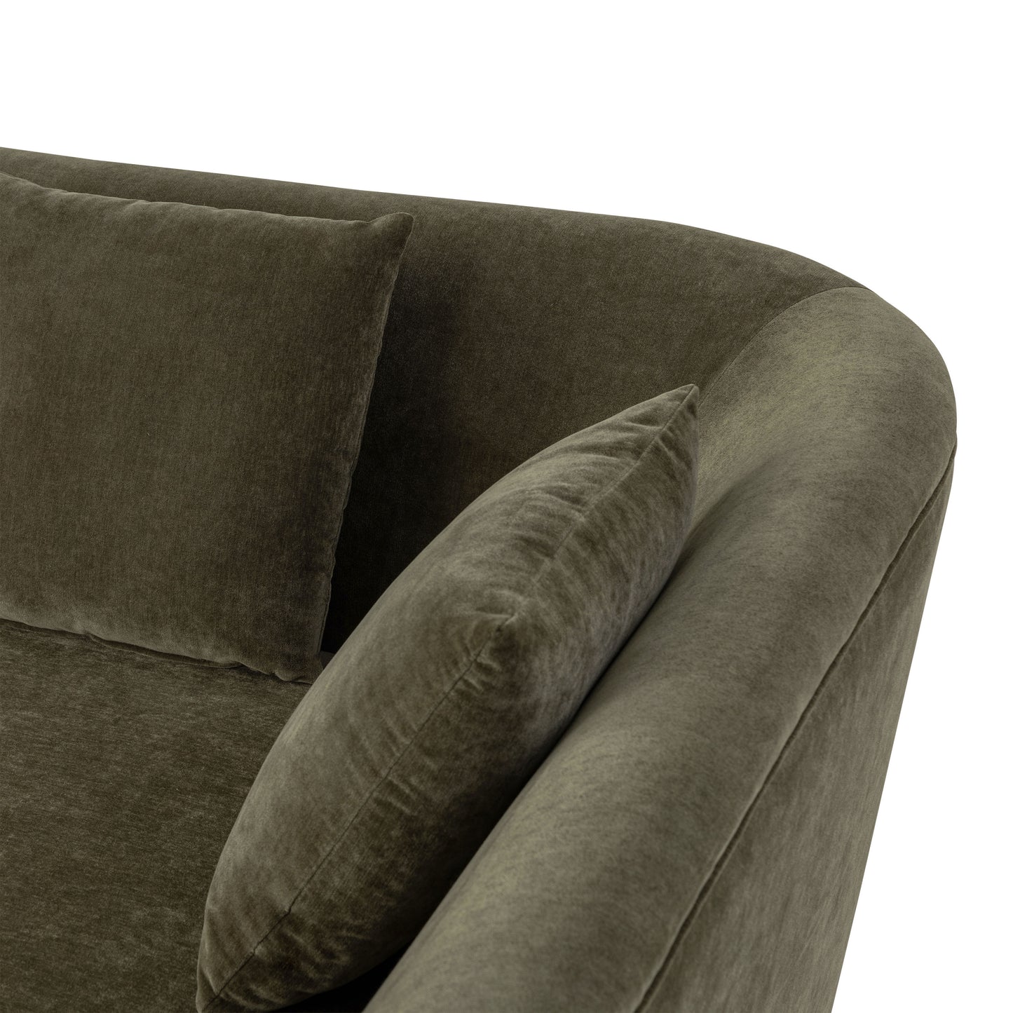 Arles 126" Right-Facing Bumper Chaise Sectional | Lume Green