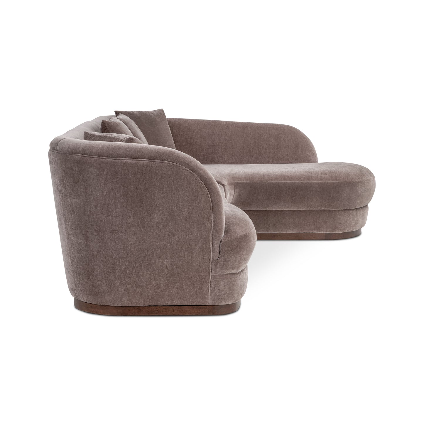 Arles 126" Right-Facing Bumper Chaise Sectional | Willow Brown