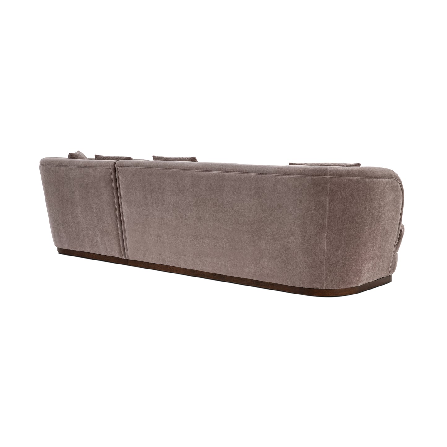 Arles 126" Right-Facing Bumper Chaise Sectional | Willow Brown