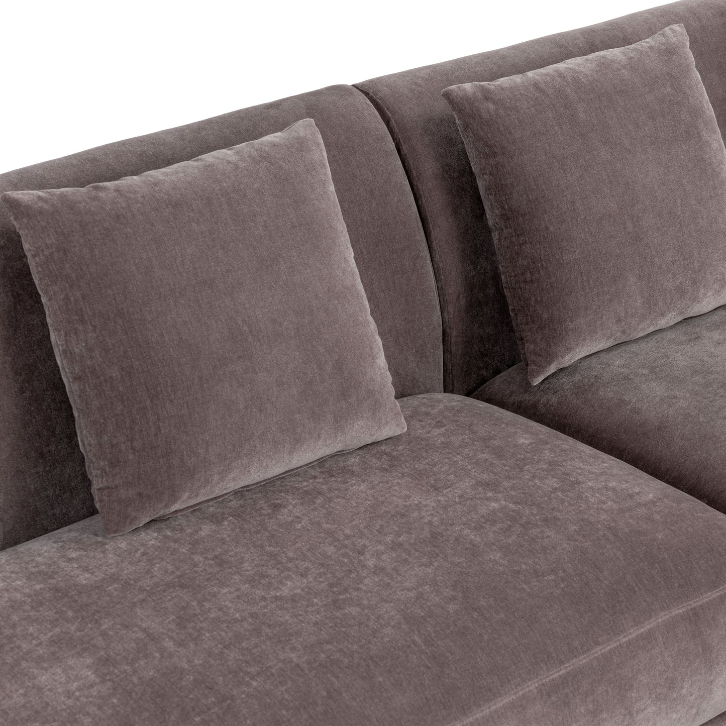Arles 126" Right-Facing Bumper Chaise Sectional | Willow Brown