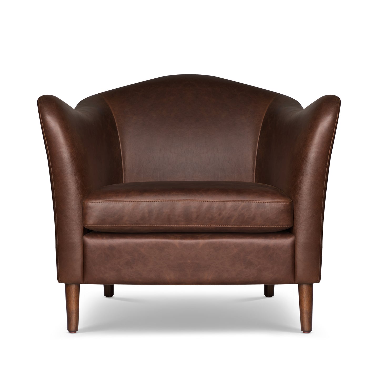 Carmel Leather Lounge Chair | Chocolate Brown