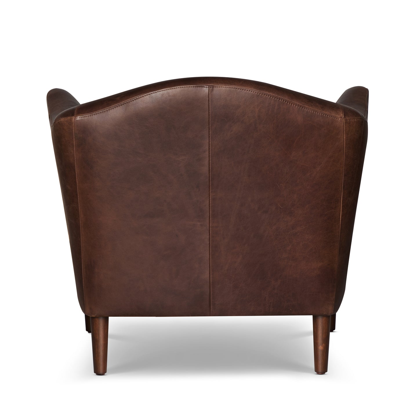 Carmel Leather Lounge Chair | Chocolate Brown
